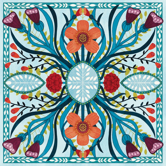 Pale Blue Floral Card