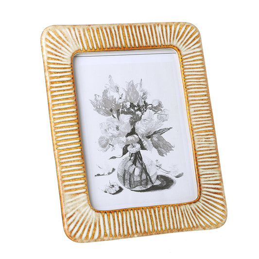 Cream And Light Brown Frame
