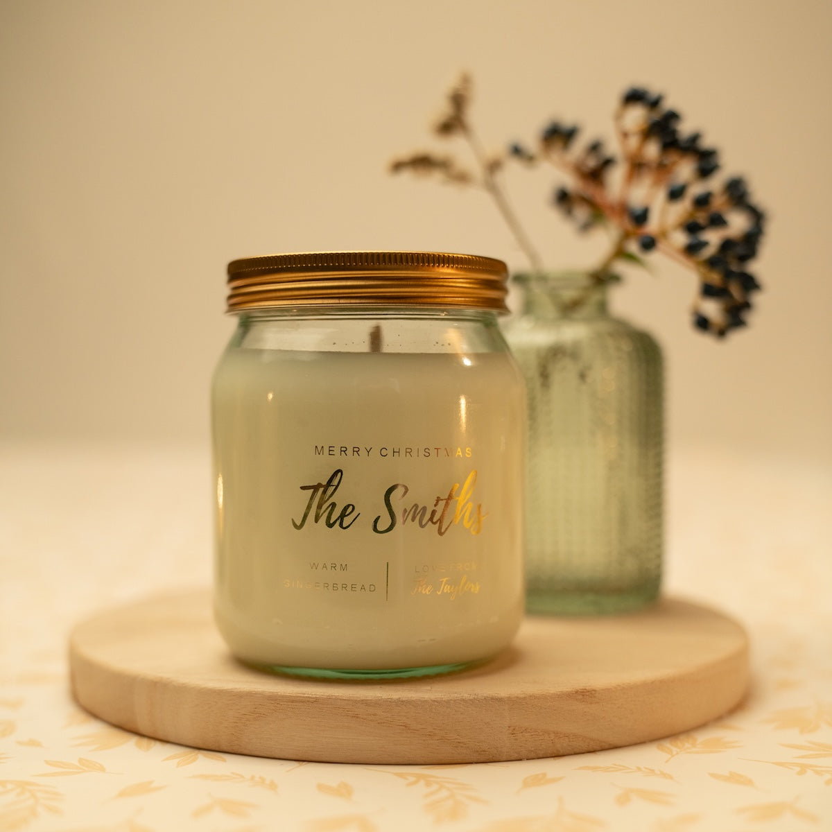 Personalised Christmas Candle