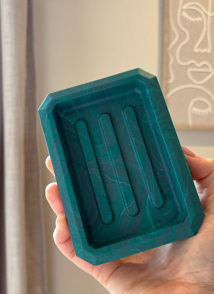 Handmade Jesmonite Soap Dish - Rectangle