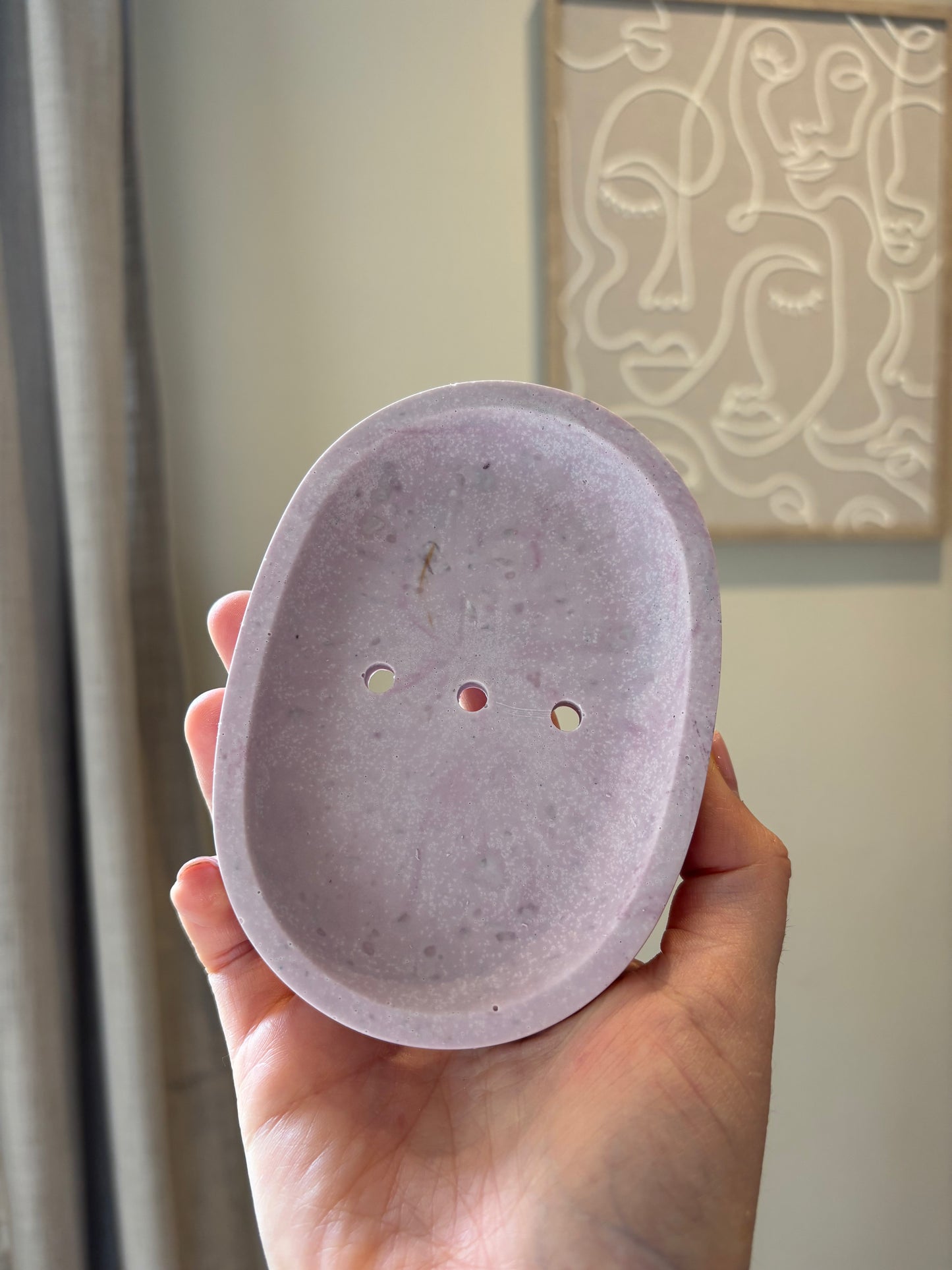 Handmade Jesmonite Soap Dish - Oval