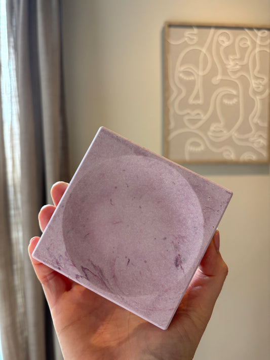 Handmade Jesmonite Soap Dish - Square