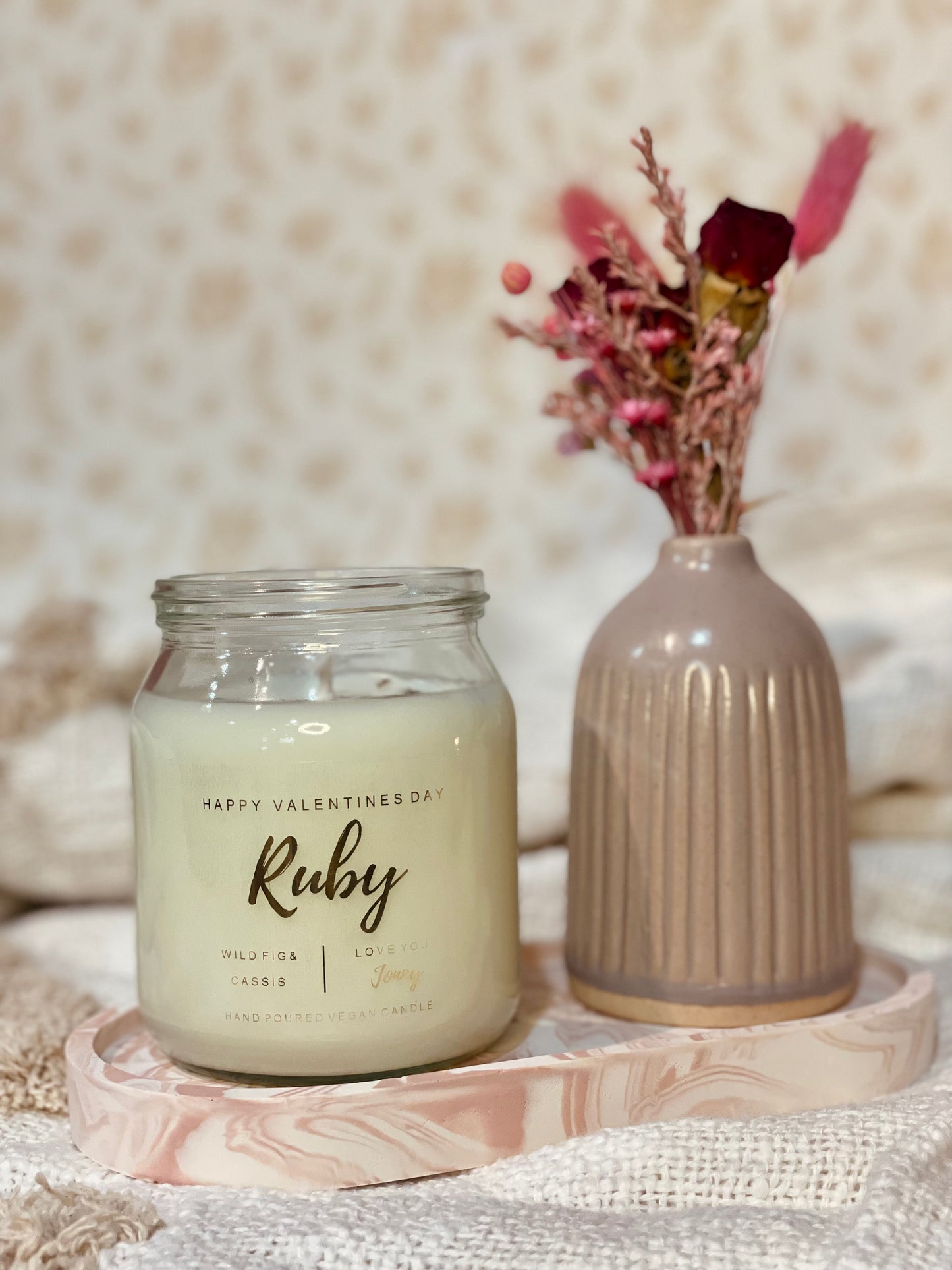 Personalised Honey Jar Candle – Add Your Own Message