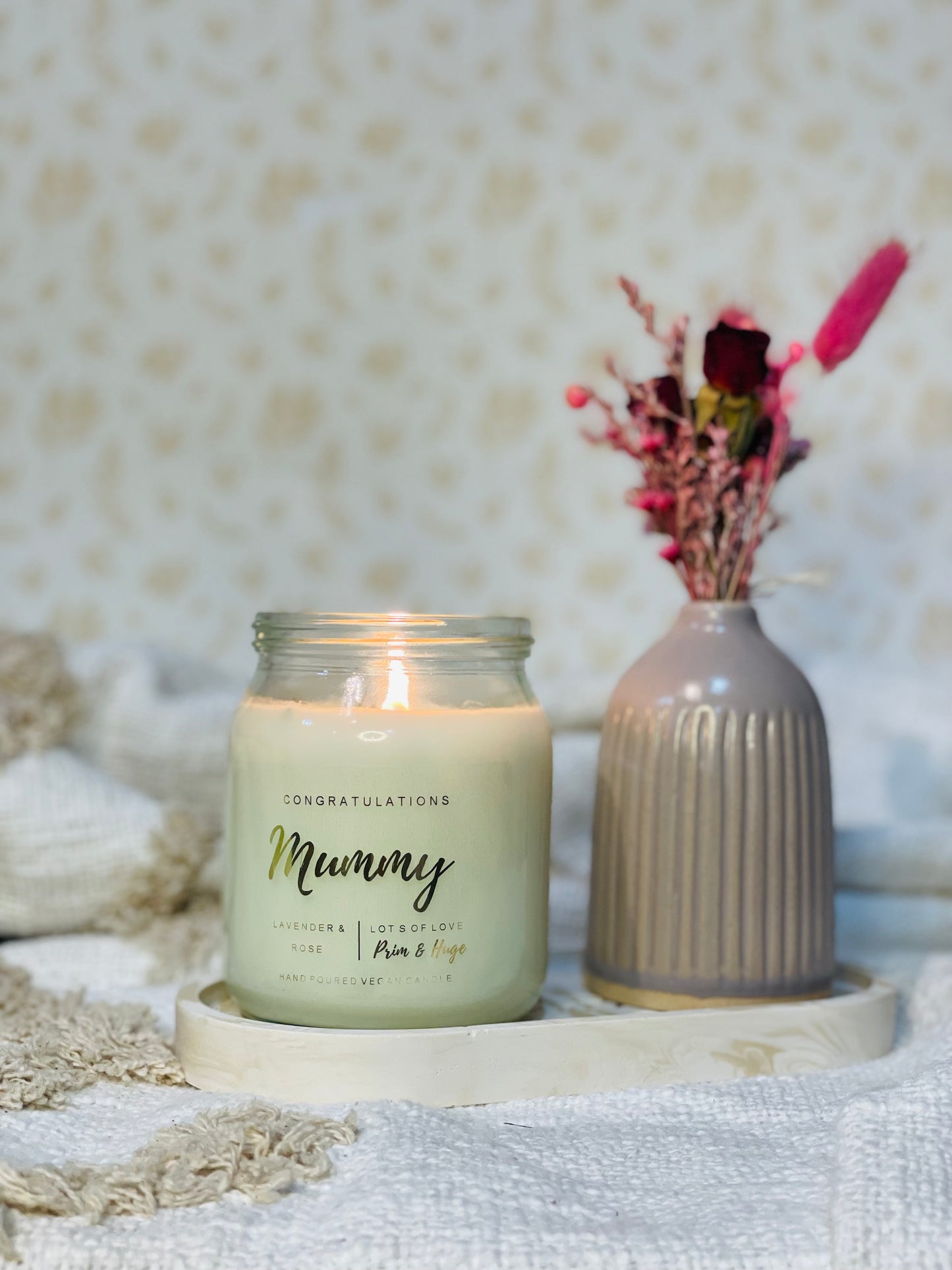 Personalised Honey Jar Candle – Add Your Own Message