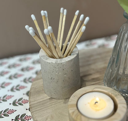 Handmade Jesmonite Matchstick Pot