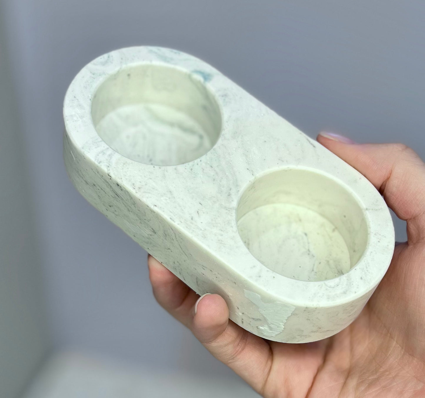 Handmade Jesmonite Tealight holder (Double)