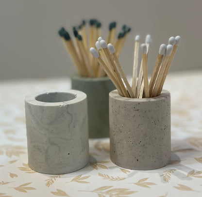 Handmade Jesmonite Matchstick Pot