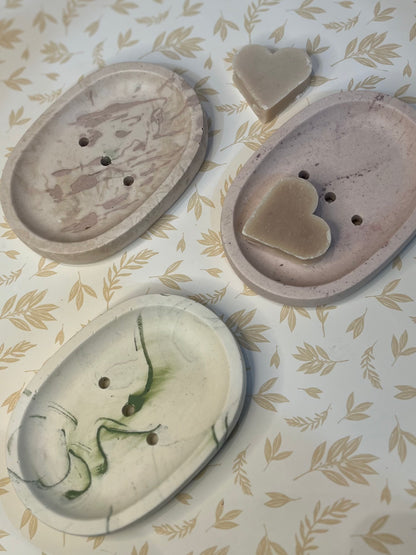 Handmade Jesmonite Soap Dish - Oval