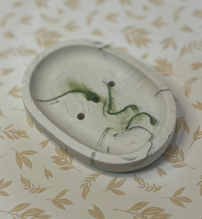 Handmade Jesmonite Soap Dish - Oval