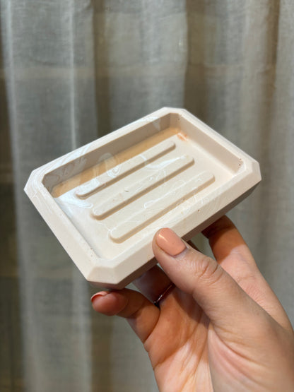 Handmade Jesmonite Soap Dish - Rectangle