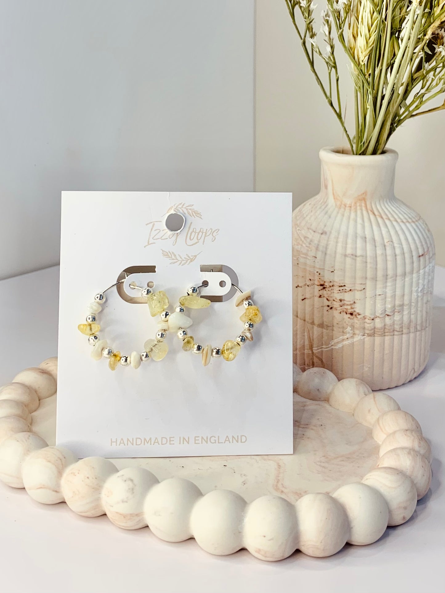 Handmade Crystal Earring Hoops