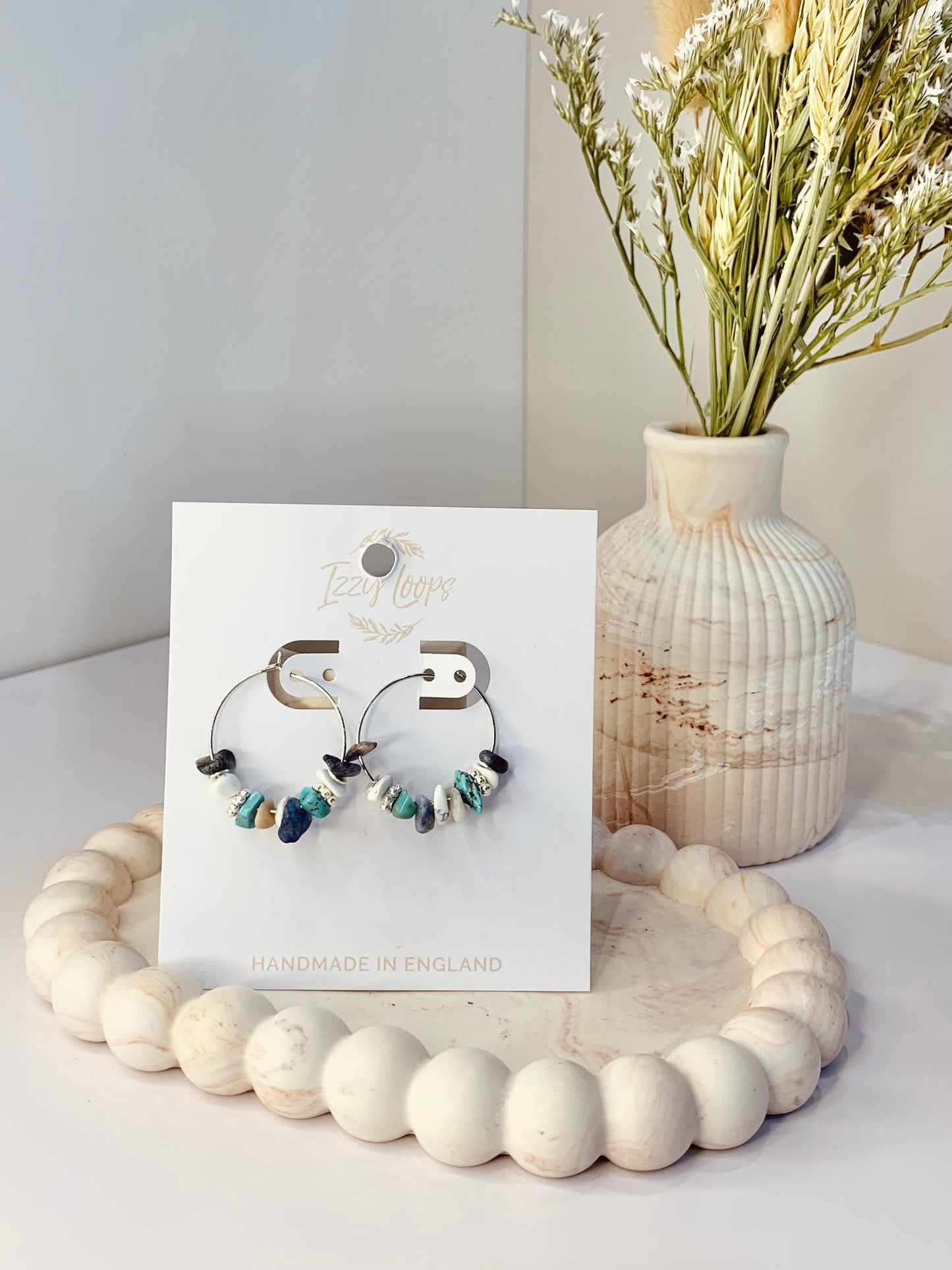 Handmade Crystal Earring Hoops