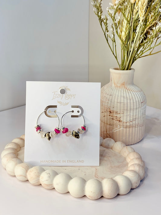 Handmade Crystal Earring Hoops
