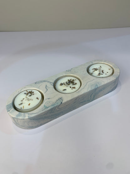 Handmade Jesmonite Tealight holder (Triple)