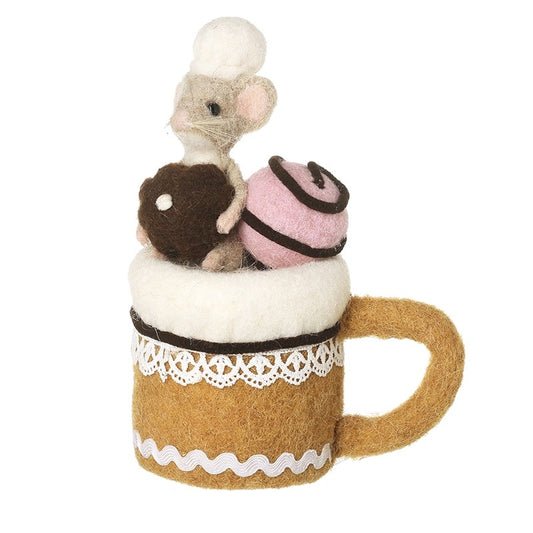 Felt Mouse On Mug