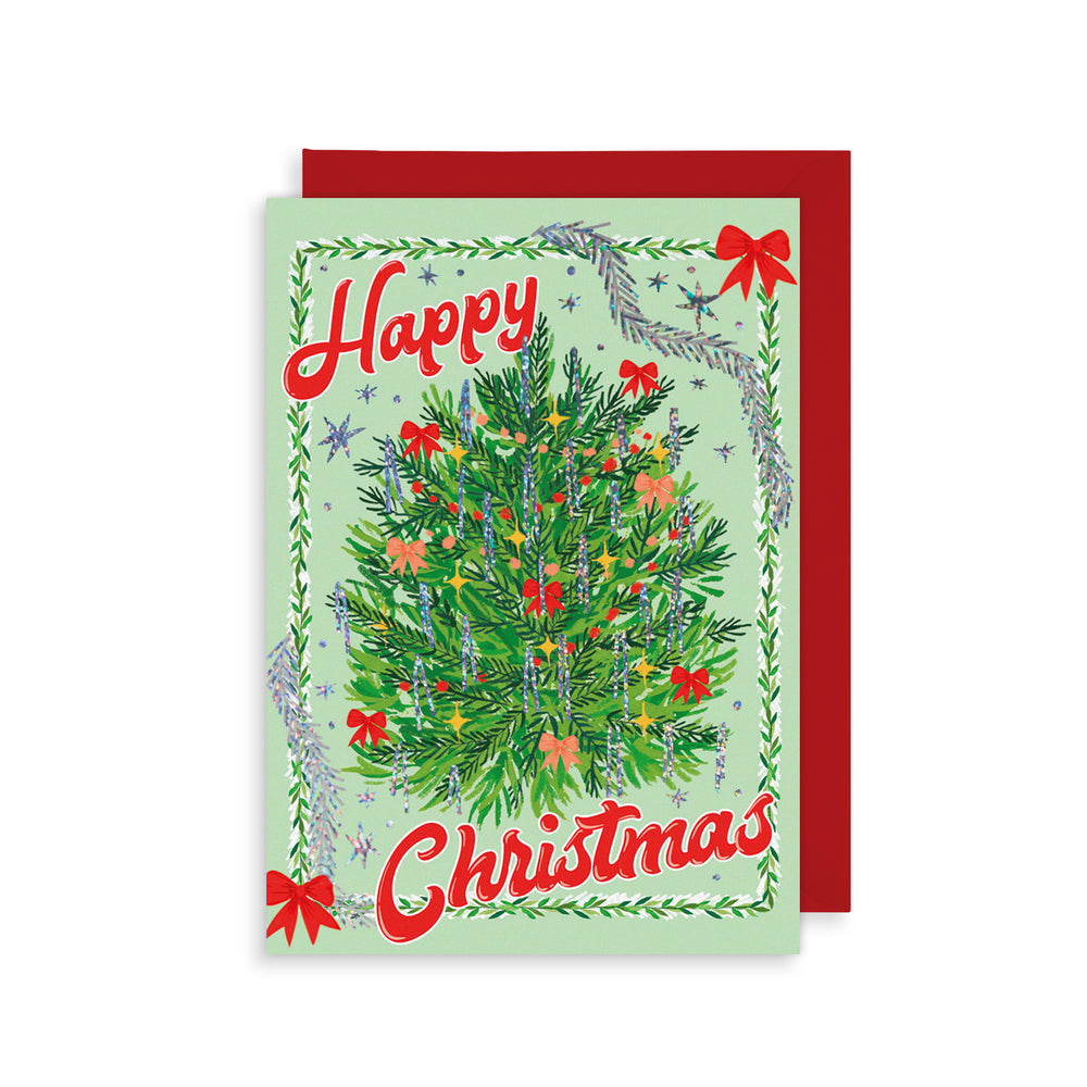 KITSCHMAS HAPPY CHRISTMAS TREE XMAS CARD