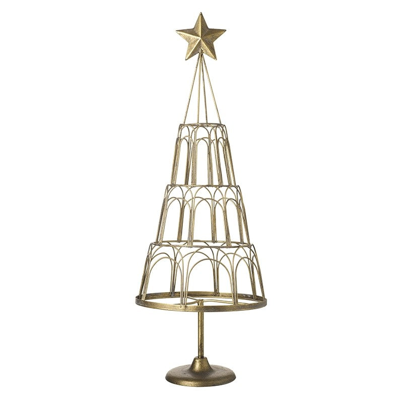 Tall Gold Metal Tree Card Holder
