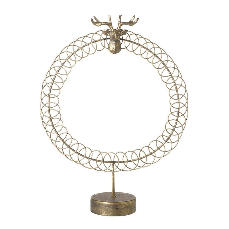 Round Gold Deer Card Holder