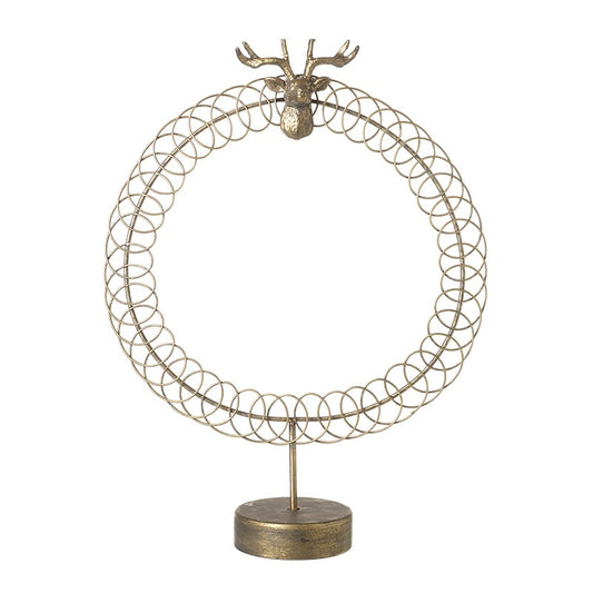 Round Gold Deer Card Holder
