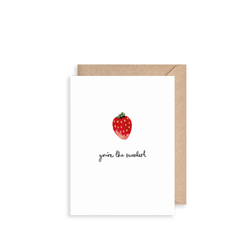 Strawberry You're The Sweetest Mini Card