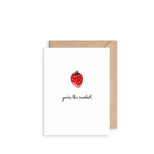 Strawberry You're The Sweetest Mini Card