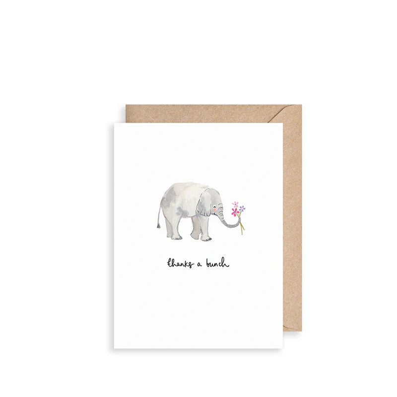 Elephant Thanks A Bunch Mini Card