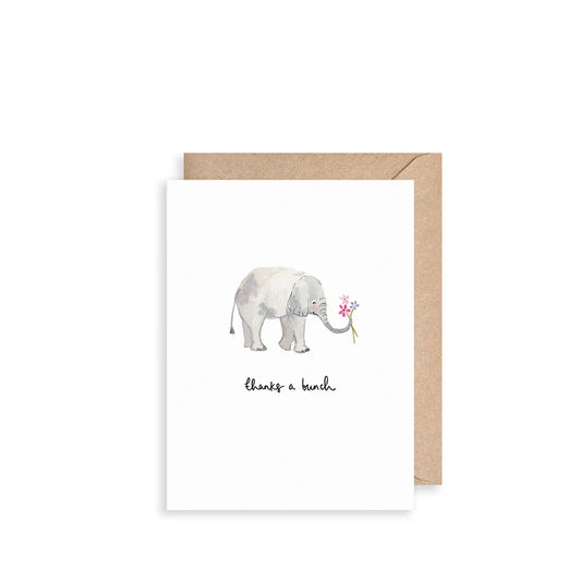 Elephant Thanks A Bunch Mini Card