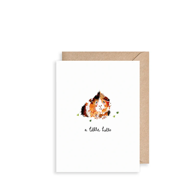 Guinea Pig a Little Hello Mini Card