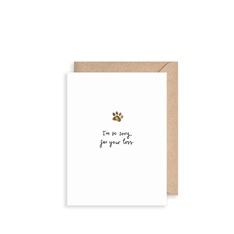 Paw Sorry For Your Loss Mini Card