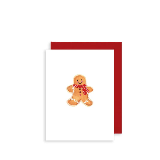 Gingerbread Man Bijou Christmas Card