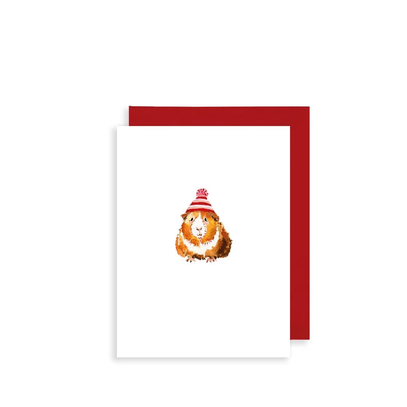 Christmas Guinea Pig Bijou Mini Christmas Card