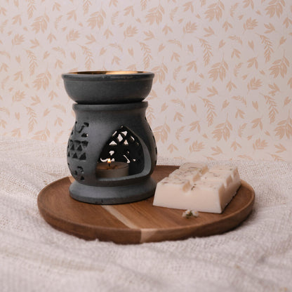 Large Grey Soap Stone Burner