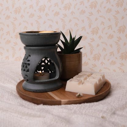 Large Grey Soap Stone Burner