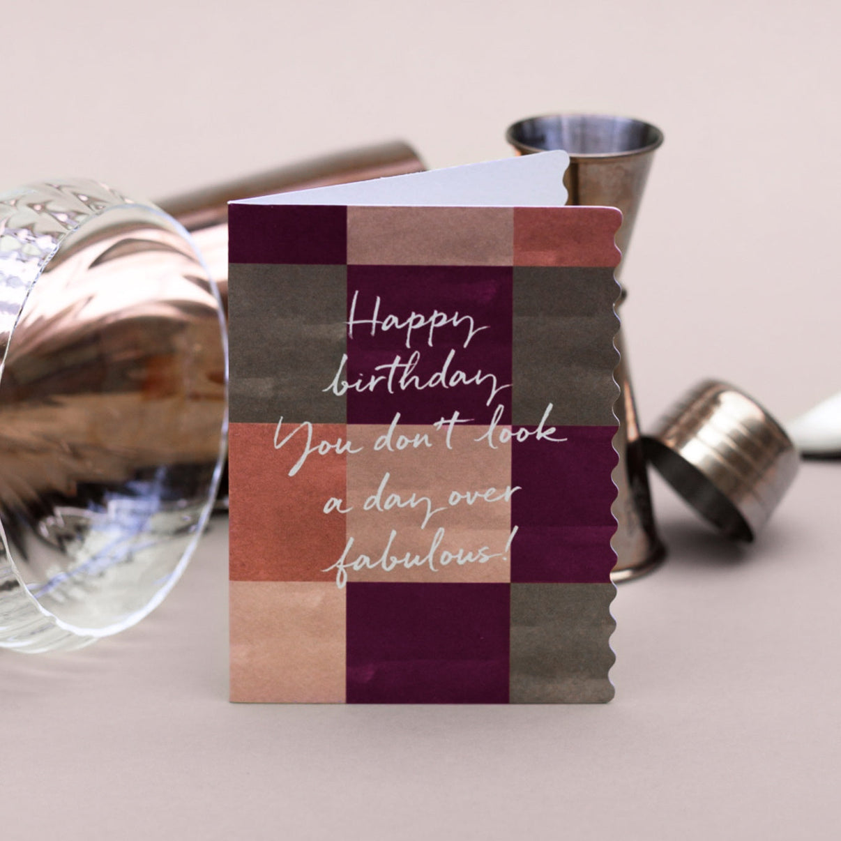 Happy Birthday (Paloma Checkerboard) Card