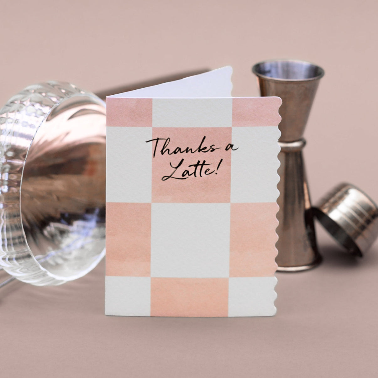 Thanks a Latte (Paloma Checkerboard) Card