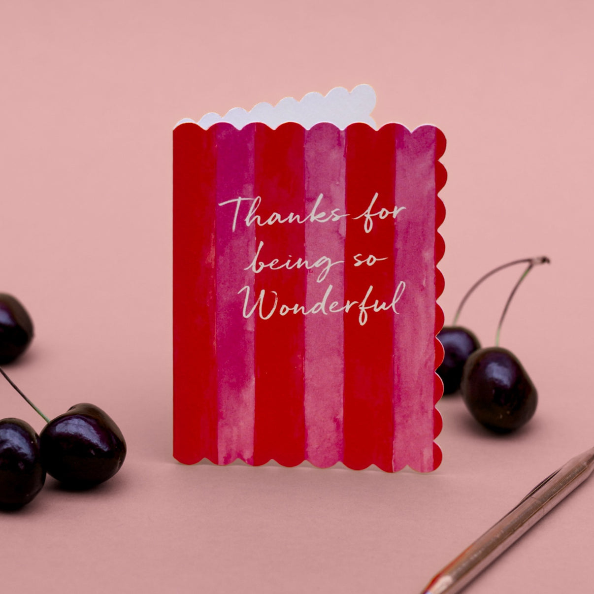 Thanks for Being so Wonderful (Watermelon Stripes) Card