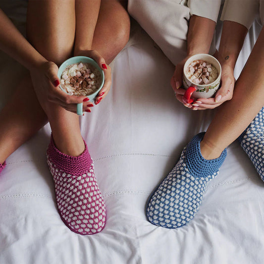 Marnie Cosy  Slipper Socks - Blue