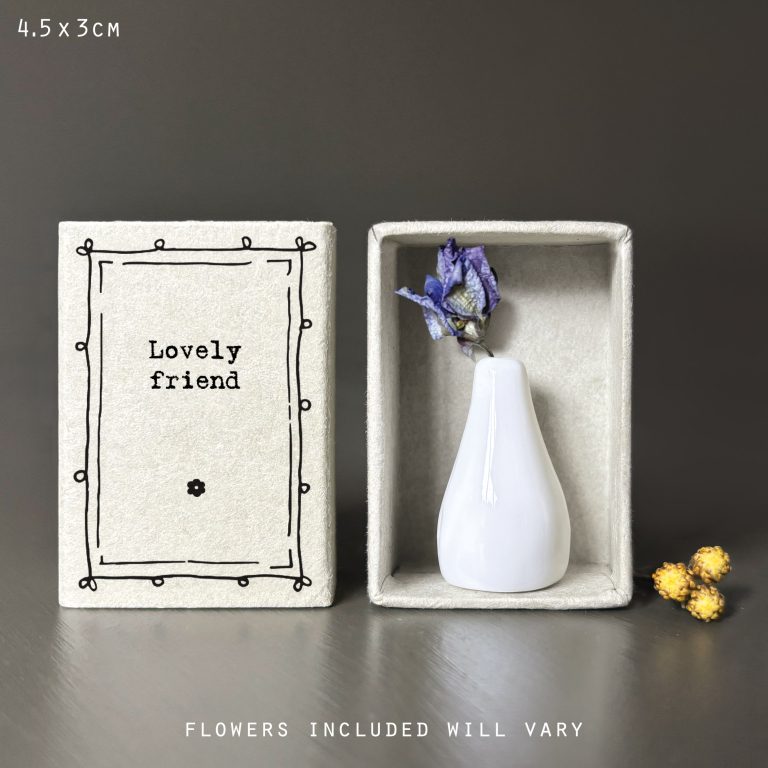 Porcelain Matchbox Token - Lovely Friend