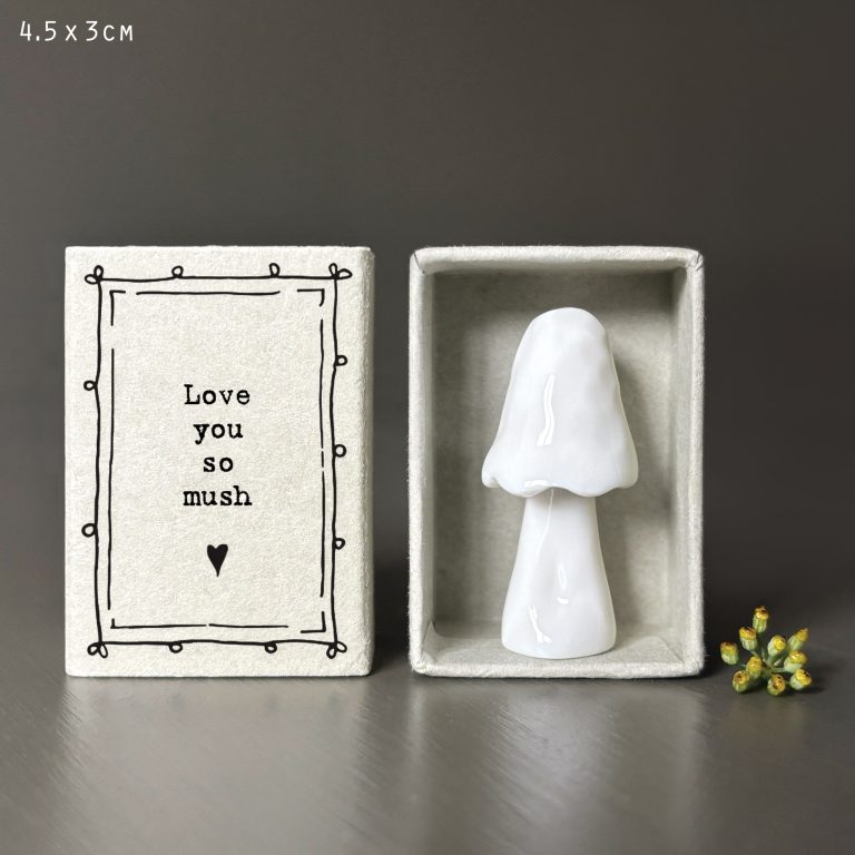 Porcelain Matchbox Token - Love You So Mush