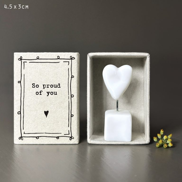 Porcelain Matchbox Token - So Proud Of You
