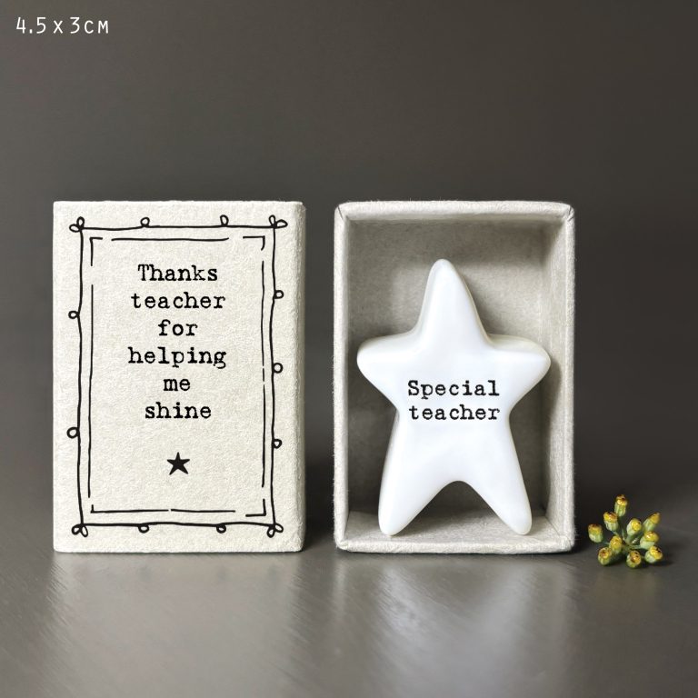 Porcelain Matchbox Token - Special Teacher