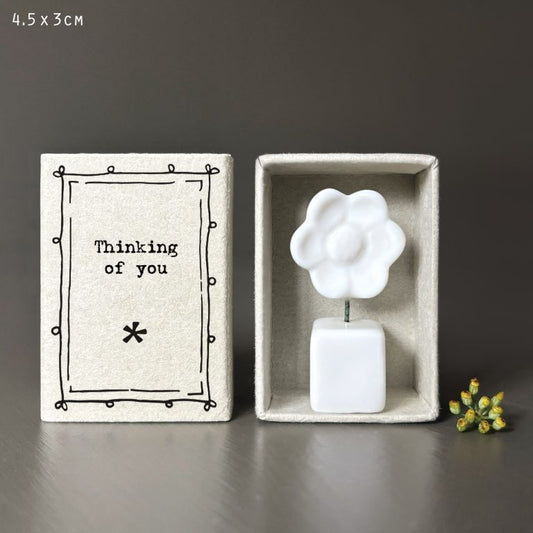 Porcelain Matchbox Token - Thinking of you