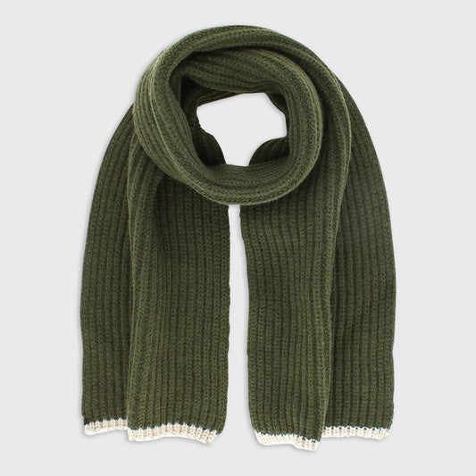 Men's Ribbed Scarf - Khaki