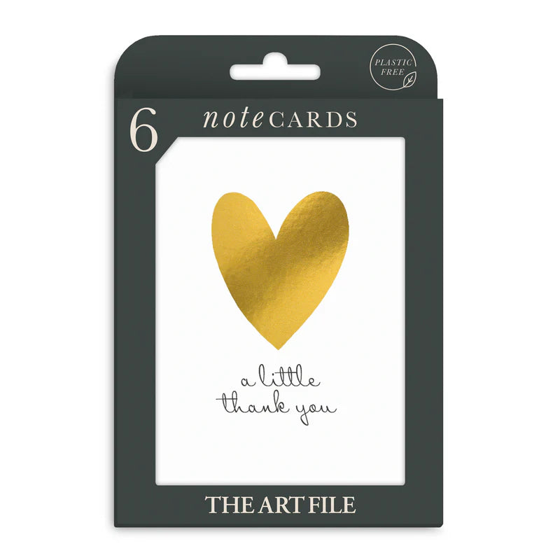 Thank You Heart Pack of 6 Notecards