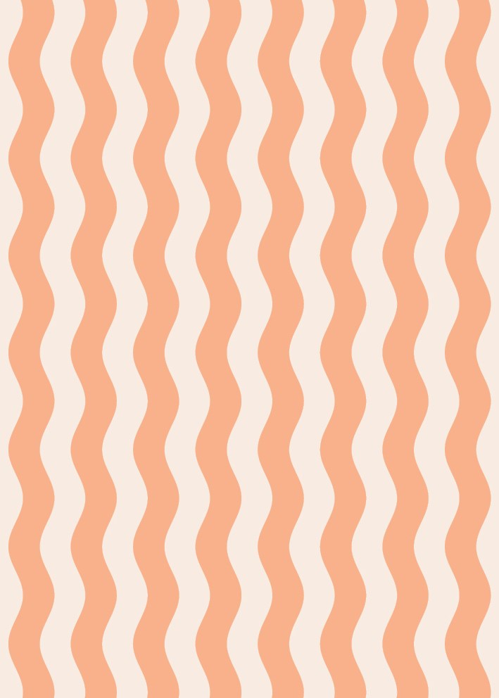 Orange Waves Tissue Paper