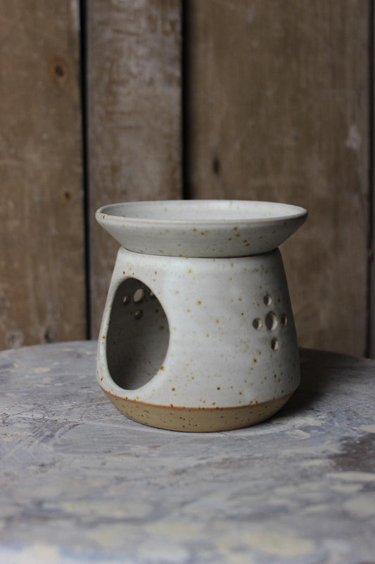 Coastal Wax Burner in White Shells