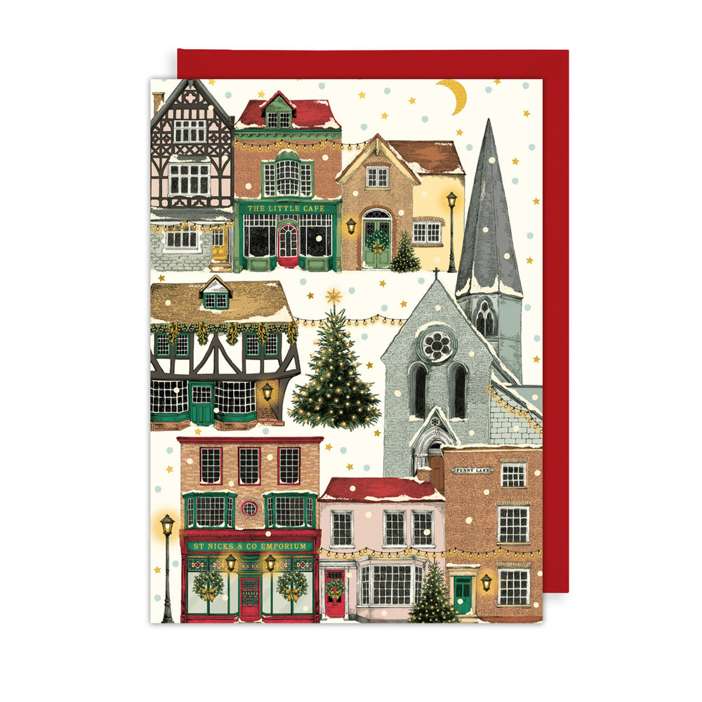 VILLAGE STREET PENNY LANE XMAS CARD