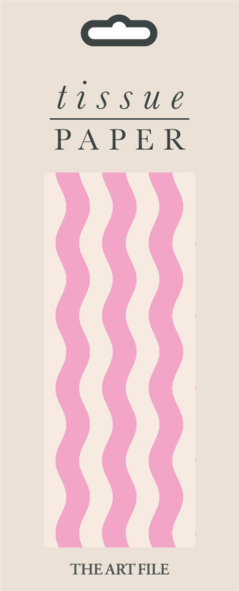 Pink Waves Tissue Paper
