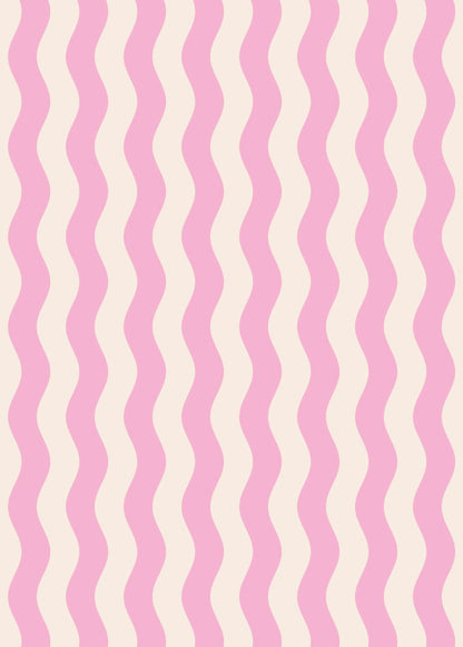 Pink Waves Tissue Paper