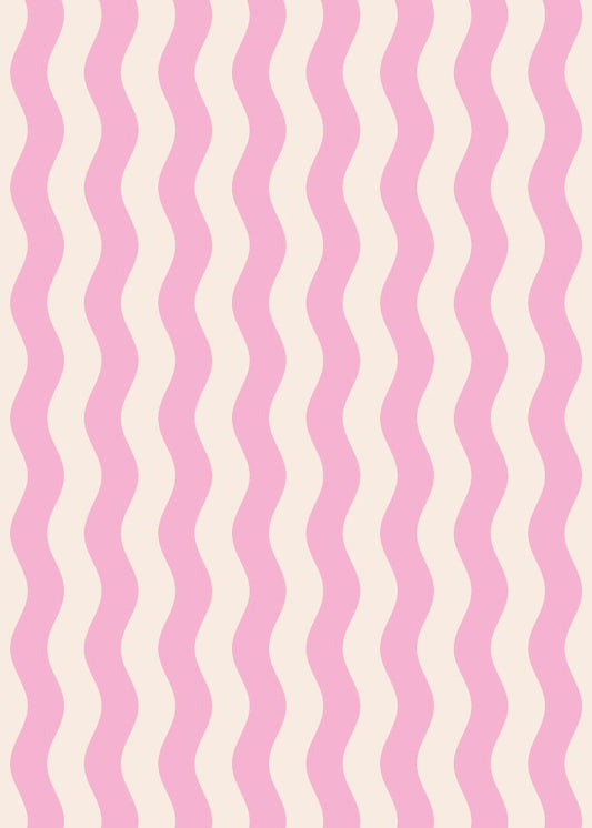 Pink Waves Tissue Paper